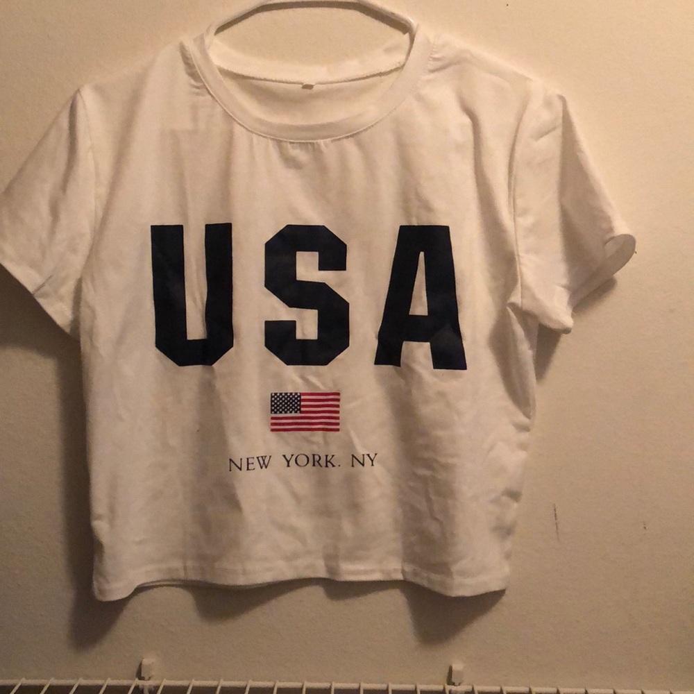 White crop top